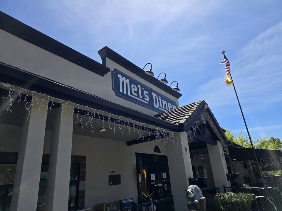Mel & Faye's Diner storefront on CA-88.